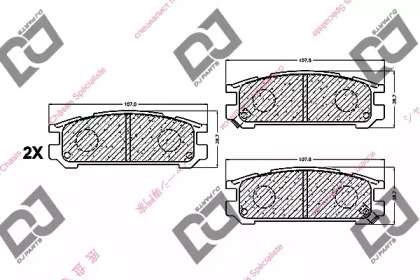 Комплект тормозных колодок BP1037 DJ PARTS